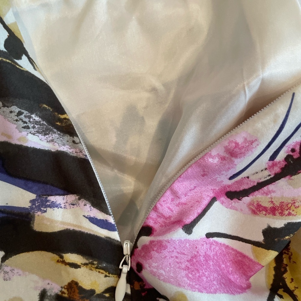 Banana Republic 100% silk pink abstract floral  dress feminine Cocktail Dressy 0 - Picture 4 of 13